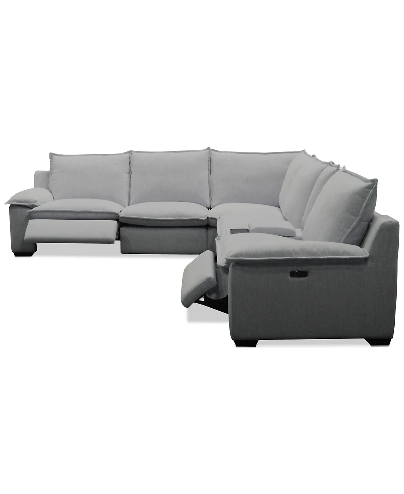 Borsi -Pc. Sectional with Power Recliners & 1 Console