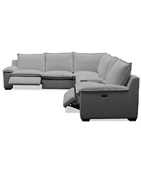 Borsi -Pc. Sectional with Power Recliners & 1 Console