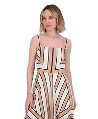 Eliza J Women's Printed Square-Neck Sleeveless Maxi Dress