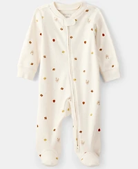 Carter's Baby Thanksgiving Turkey-Print Cotton Long-Sleeve Sleep & Play Footed Coverall