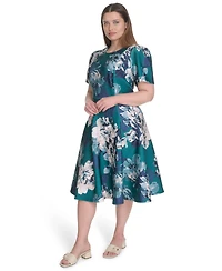 Calvin Klein Plus Printed Fit & Flare Dress