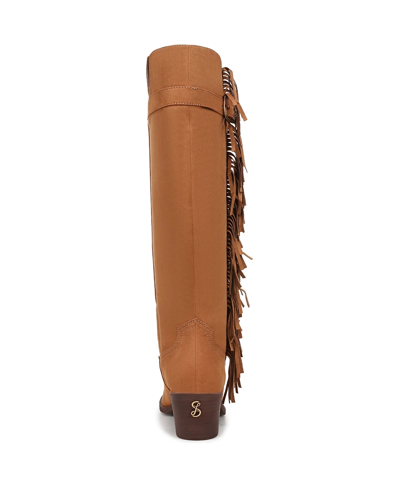 Sam and Libby Women's Farrah Western Fringe Knee High Boots