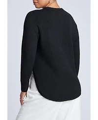 Eloquii Women's Scoop Hem Sweater