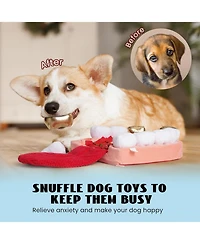Nocciola Interactive Teeth Dog Toys – Enrichment Puzzle Funny Dog Toys for Small to Large Dogs, Non-Slip Hide and Seek Dog Toys to Keep Dogs Bu
