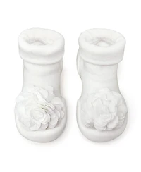 Komuello Baby Girl First Walk Sock Shoes Corsage