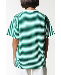 Colourful Rebel Puff Logo Stripe Loosefit Tee