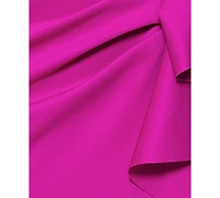 Xscape Women's Ruffled Sleeveless Scuba Fit & Flare Dress
