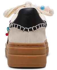 Steve Madden Women's Dodge-c Charm Embellished Platform Lace-Up Sneakers