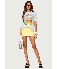 Edikted Womens Tropical Fruits Graphic T Shirt