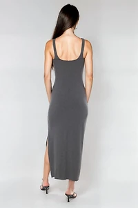 Bebe Women's V-Neck Tank Rib Maxi Dress