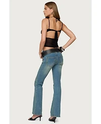 Edikted Women's Strappy Sheer Mesh Cupped Top