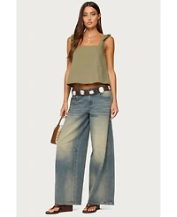 Edikted Women's Viviana Linen Look Top