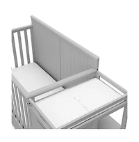 Graco Hadley 5-in-1 Convertible Crib and Changer with Drawer (Pebble Gray)