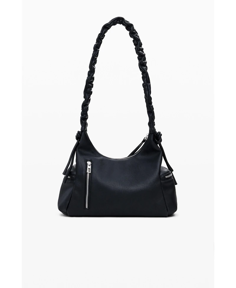 Desigual Women's Medium 3D logo bag with ruched handle