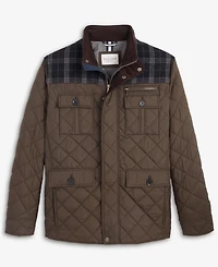 Cole Haan Mixed Media Quilted Jacket