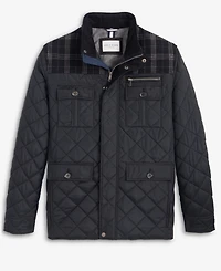 Cole Haan Mixed Media Quilted Jacket