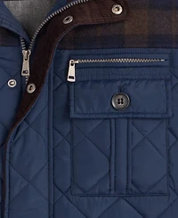 Cole Haan Mixed Media Quilted Jacket