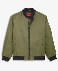 Hugo by Boss Men's Baken2435 Slim-Fit Satin Bomber Jacket
