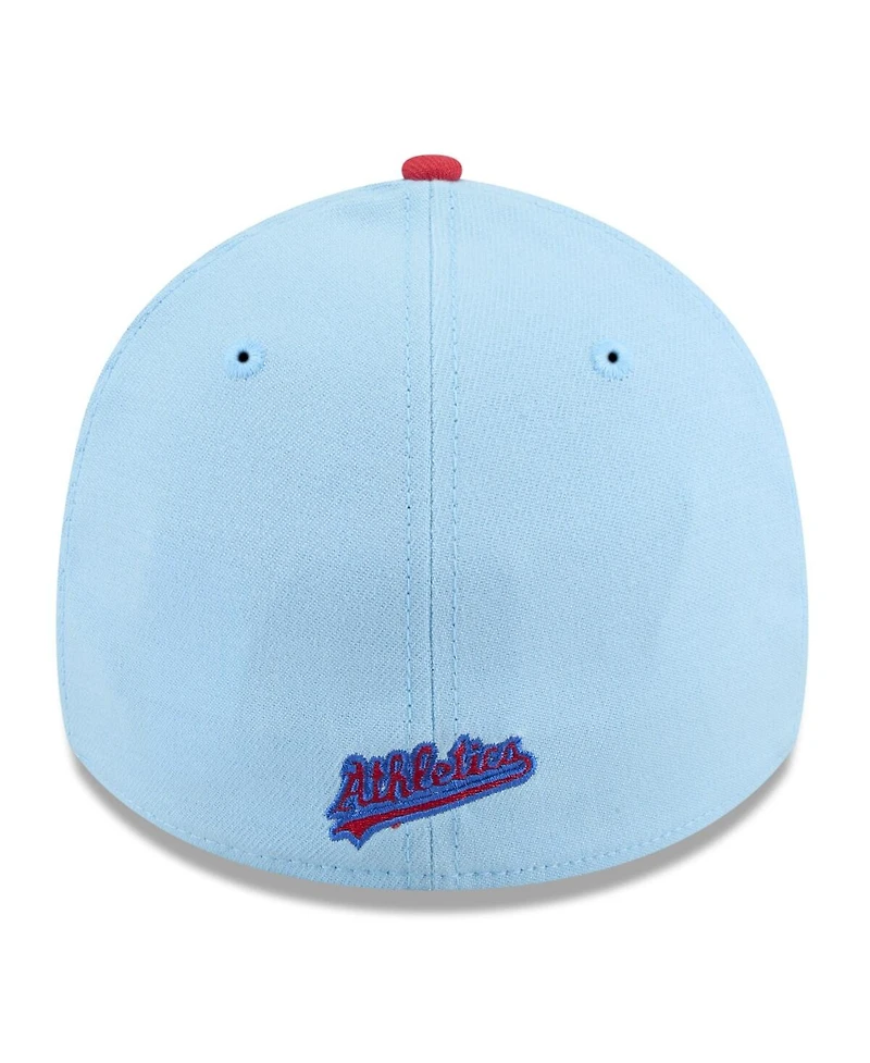 New Era Men's Light Blue/Red Athletics 2025 Fourth of July 39THIRTY Flex Hat