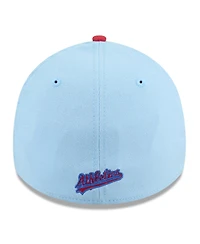 New Era Men's Light Blue/Red Athletics 2025 Fourth of July 39THIRTY Flex Hat