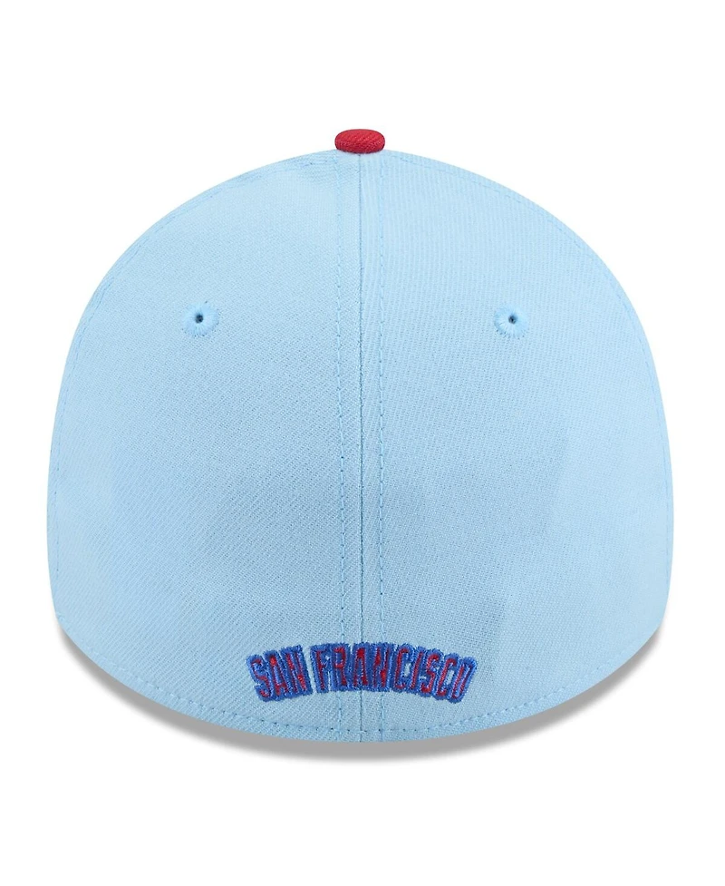 New Era Men's Light Blue/Red San Francisco Giants 2025 Fourth of July 39THIRTY Flex Hat