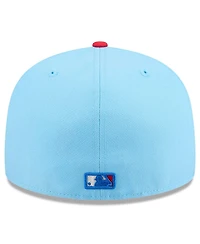 New Era Men's Light Blue/Red Los Angeles Angels 2025 Fourth of July 59FIFTY Fitted Hat