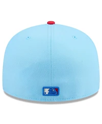 New Era Men's Light Blue/Red Boston Red Sox 2025 Fourth of July 59FIFTY Fitted Hat
