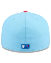 New Era Men's Light Blue/Red Miami Marlins 2025 Fourth of July 59FIFTY Fitted Hat
