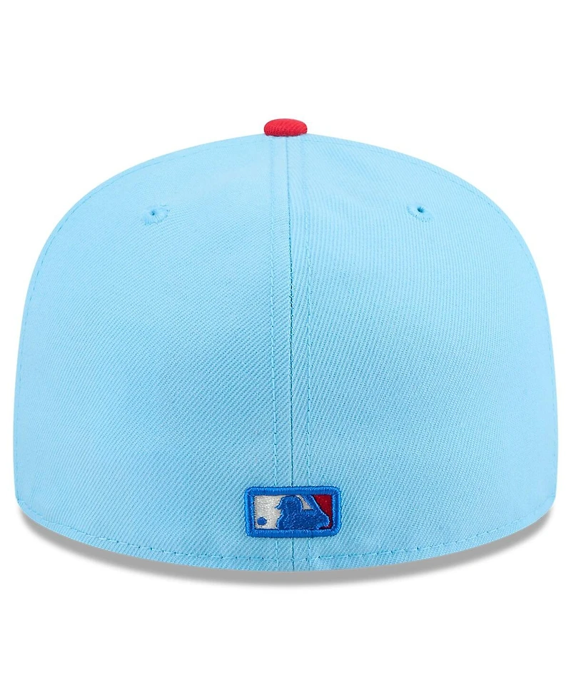 New Era Men's Light Blue/Red San Francisco Giants 2025 Fourth of July 59FIFTY Fitted Hat