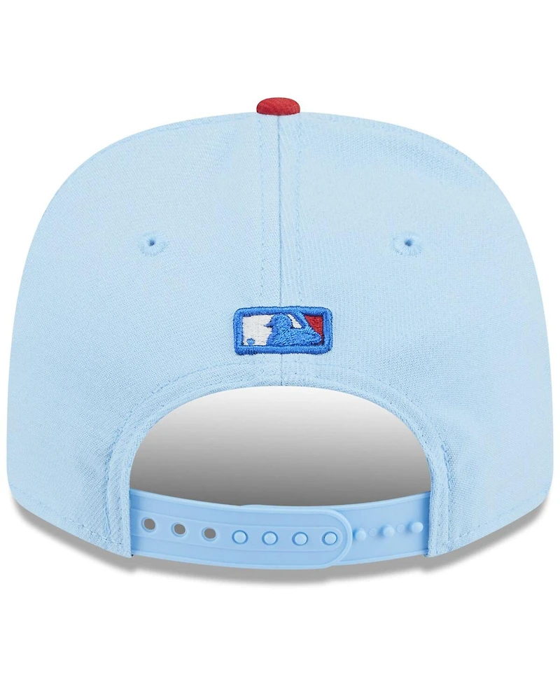 New Era Men's Light Blue/Red Los Angeles Angels 2025 Fourth of July 9SEVENTY Adjustable Hat