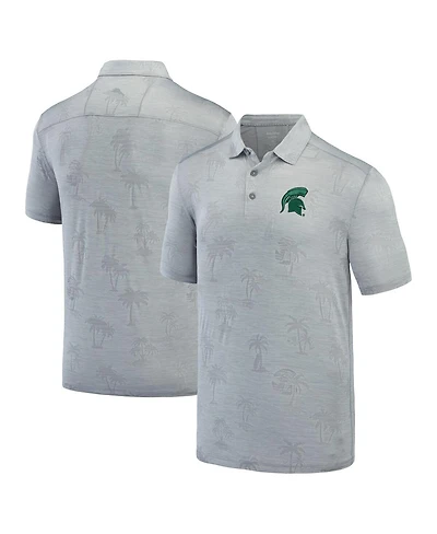 Tommy Bahama Men's Gray Michigan State Spartans Sport Palm Coast Palmera IslandZone Polo Shirt