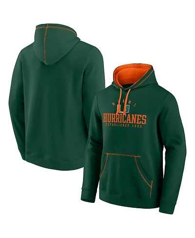 Fanatics Men's Green Miami Hurricanes Toppler Fleece Pullover Hoodie