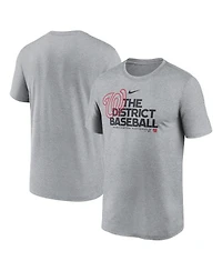 Nike Men's Heathered Charcoal Washington Nationals Local Rep Legend Performance T-Shirt
