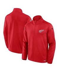 Fanatics Men's Red Detroit Wings Authentic Pro Rink Quarter-Zip Sweatshirt