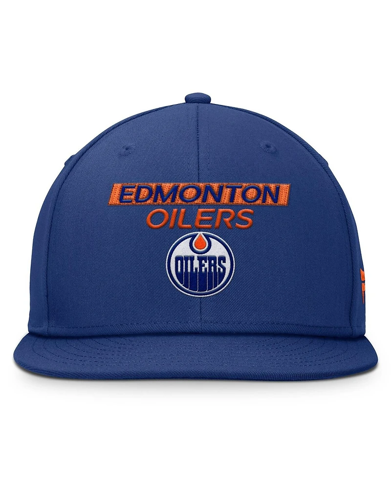 Fanatics Men's Blue Edmonton Oilers Authentic Pro Prime Snapback Hat