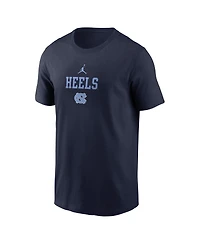 Jordan Men's Navy North Carolina Tar Heels 2-Hit Stacked T-Shirt