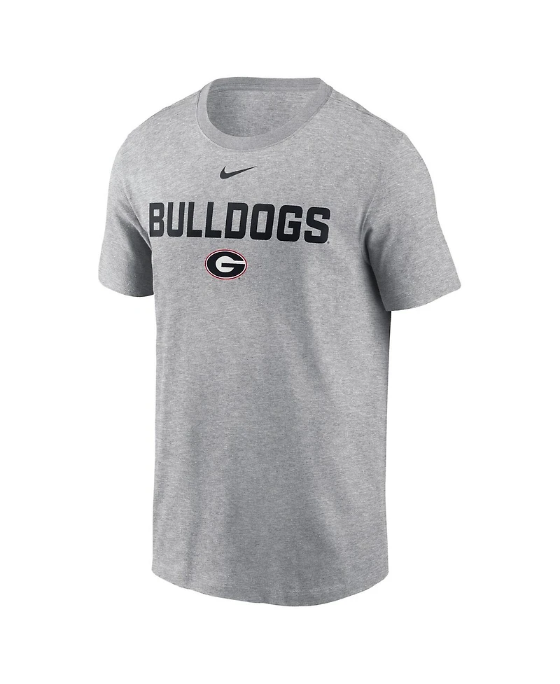 Nike Men's Heather Gray Georgia Bulldogs Campus 2-Hit T-Shirt
