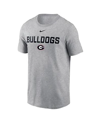 Nike Men's Heather Gray Georgia Bulldogs Campus 2-Hit T-Shirt