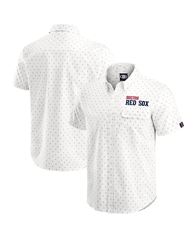 Darius Rucker Collection by Fanatics Men's Cream Boston Red Sox Printed Button-Down Shirt