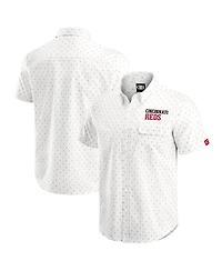 Darius Rucker Collection by Fanatics Men's Cream Cincinnati Reds Printed Button-Down Shirt