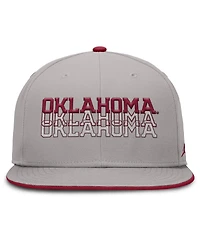 Jordan Men's Gray Oklahoma Sooners True Primetime Performance Fitted Hat