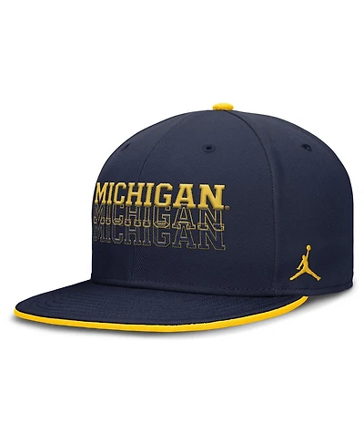 Jordan Men's Navy Michigan Wolverines True Primetime Performance Fitted Hat