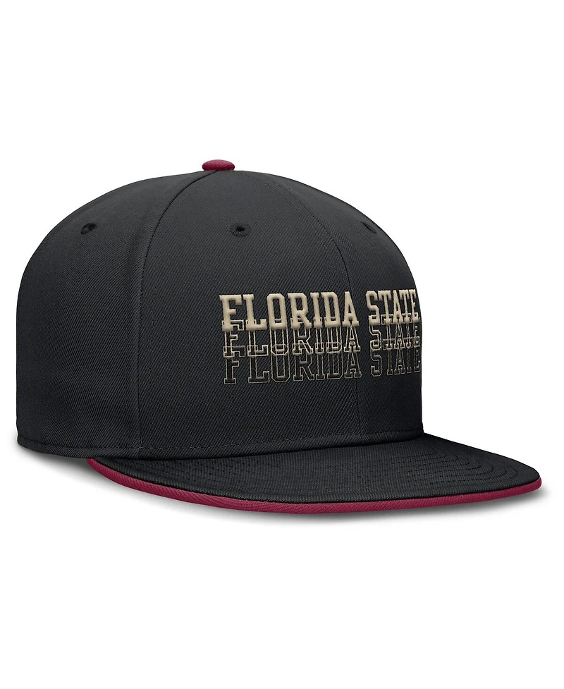 Nike Men's Black Florida State Seminoles True Primetime Performance Fitted Hat