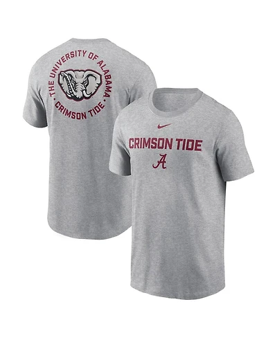 Nike Men's Heather Gray Alabama Crimson Tide Campus 2-Hit T-Shirt