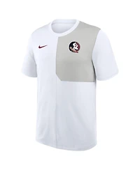 Nike Men's White Florida State Seminoles 2025 Sideline Uv Performance Coach T-Shirt