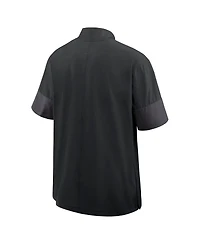 Nike Men's Black Oregon Ducks 2025 Sideline Coaches Lightweight Short Sleeve Jacket
