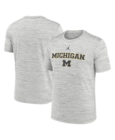 Jordan Men's Gray Michigan Wolverines 2025 Sideline Velocity Performance T-Shirt