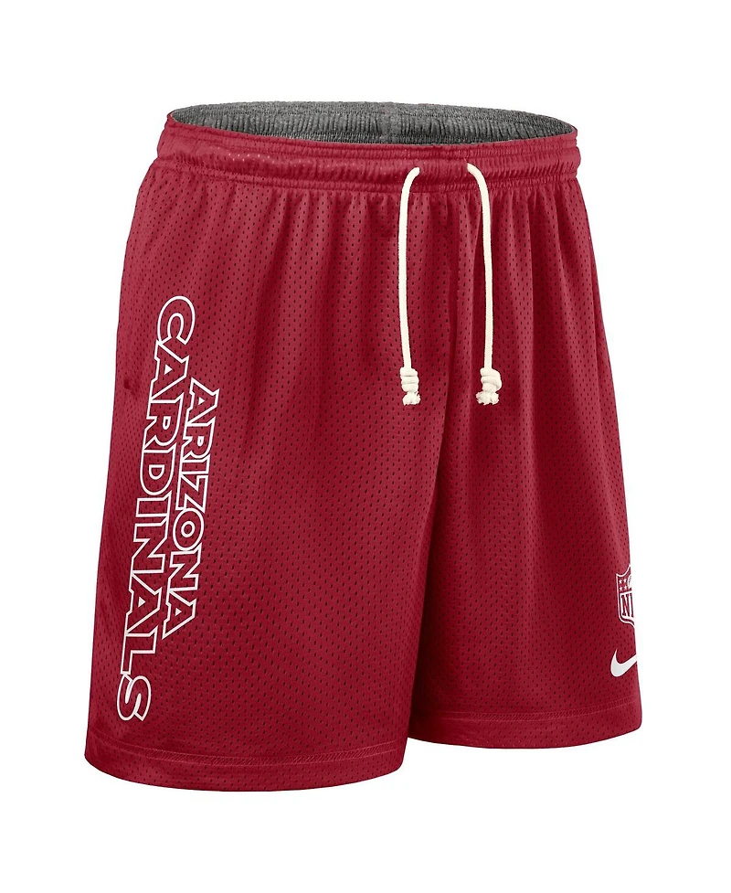 Nike Men's Cardinal Arizona Cardinals Sideline Reversible Performance Shorts