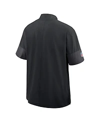 Nike Men's Black Minnesota Vikings Sideline Short Sleeve Quarter-Zip Performance Coach Jacket