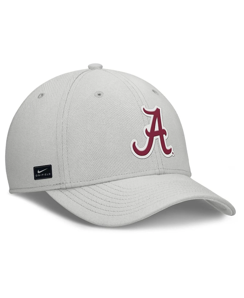 Nike Men's Gray Alabama Crimson Tide Rise Practice Performance Adjustable Hat